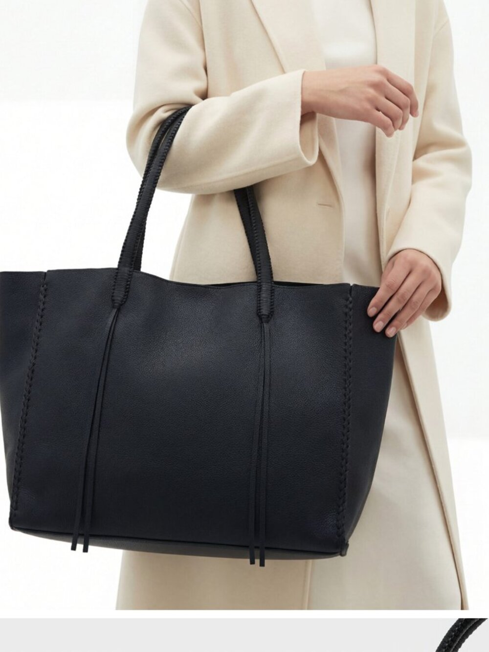 Callista Tote Black Grain Leather excellent condition